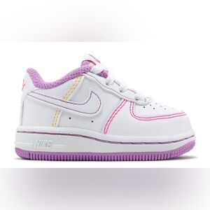 Nike Force 1 TD Contrast Stitch- Fuscia Glow size 6